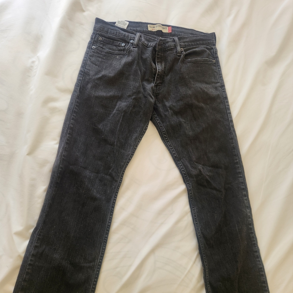 Levi's Black Straight Jeans Classic Denim